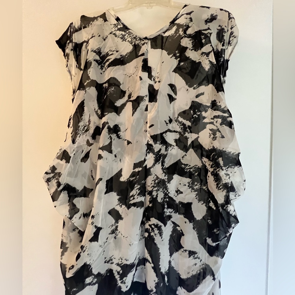 🖤Caftan🖤Black and White Coverup Dress. Size S - Picture 8 of 8